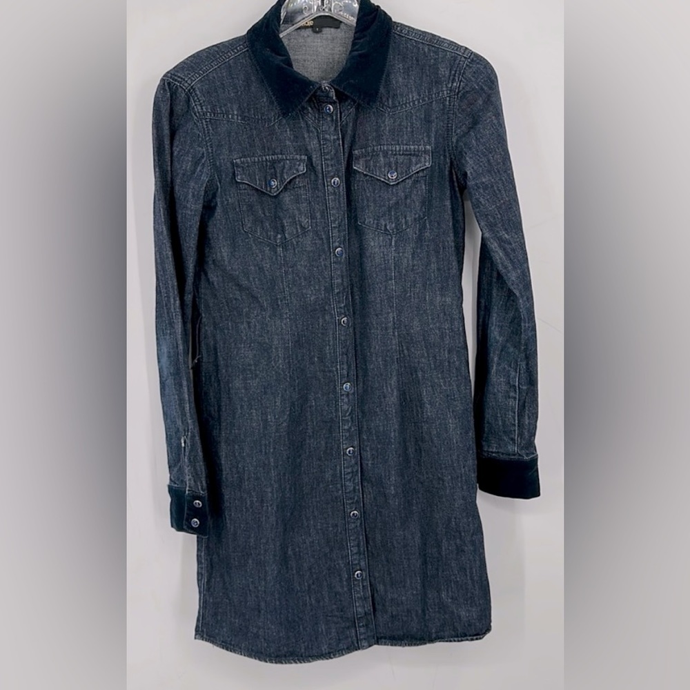 Maje Dark Blue Denim Dress